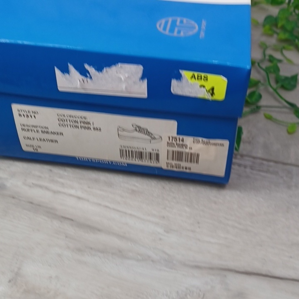 Tory Burch Sport Ruffle Sneaker Cotton Pink NIB - Picture 7 of 11